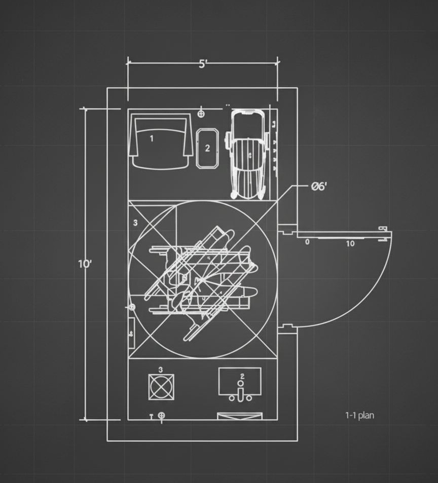3.048m x 1.524m Dikdörtgen Plan